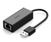 Przejściówka UGREEN CR110 Adapter sieciowy USB do RJ45 czarny